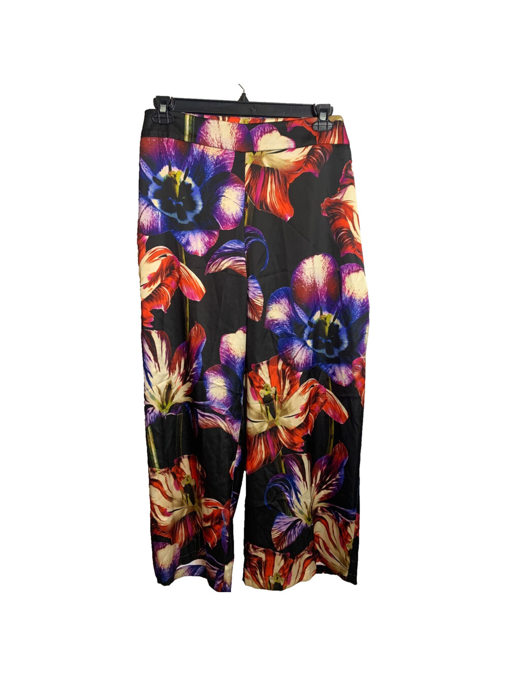 INC Women's 2X Wide Leg Silky Tropical Pants Side Zip New